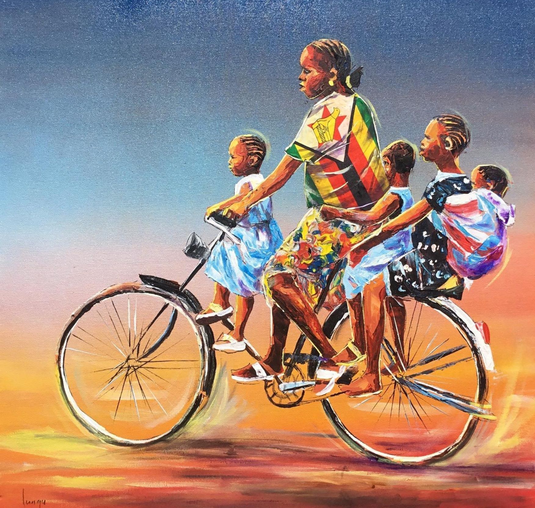Family on a bike