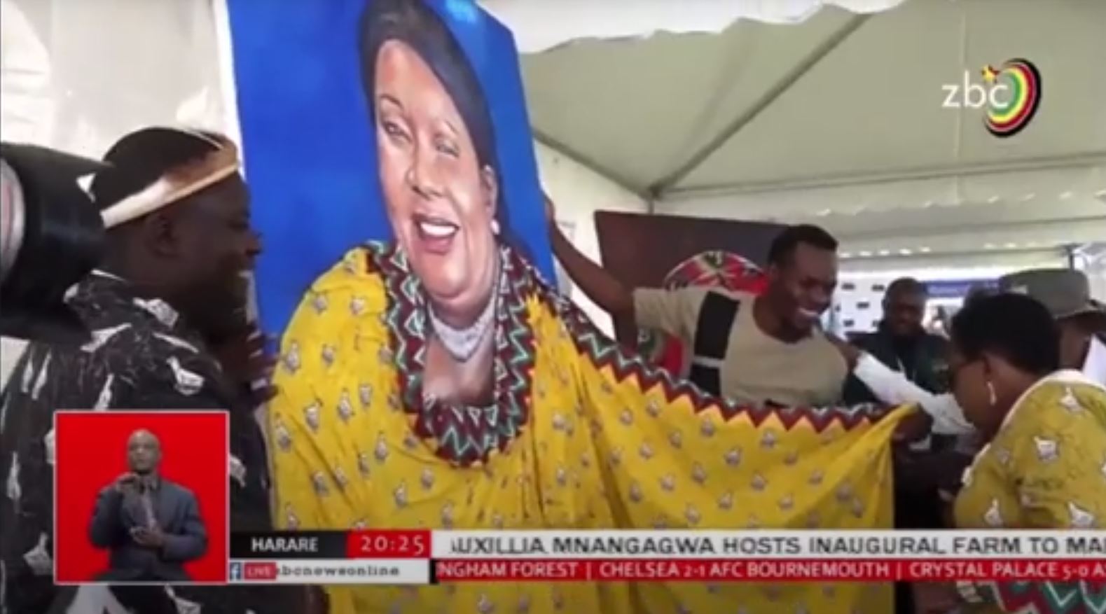 ZBC airs Keith's painting of the First Lady